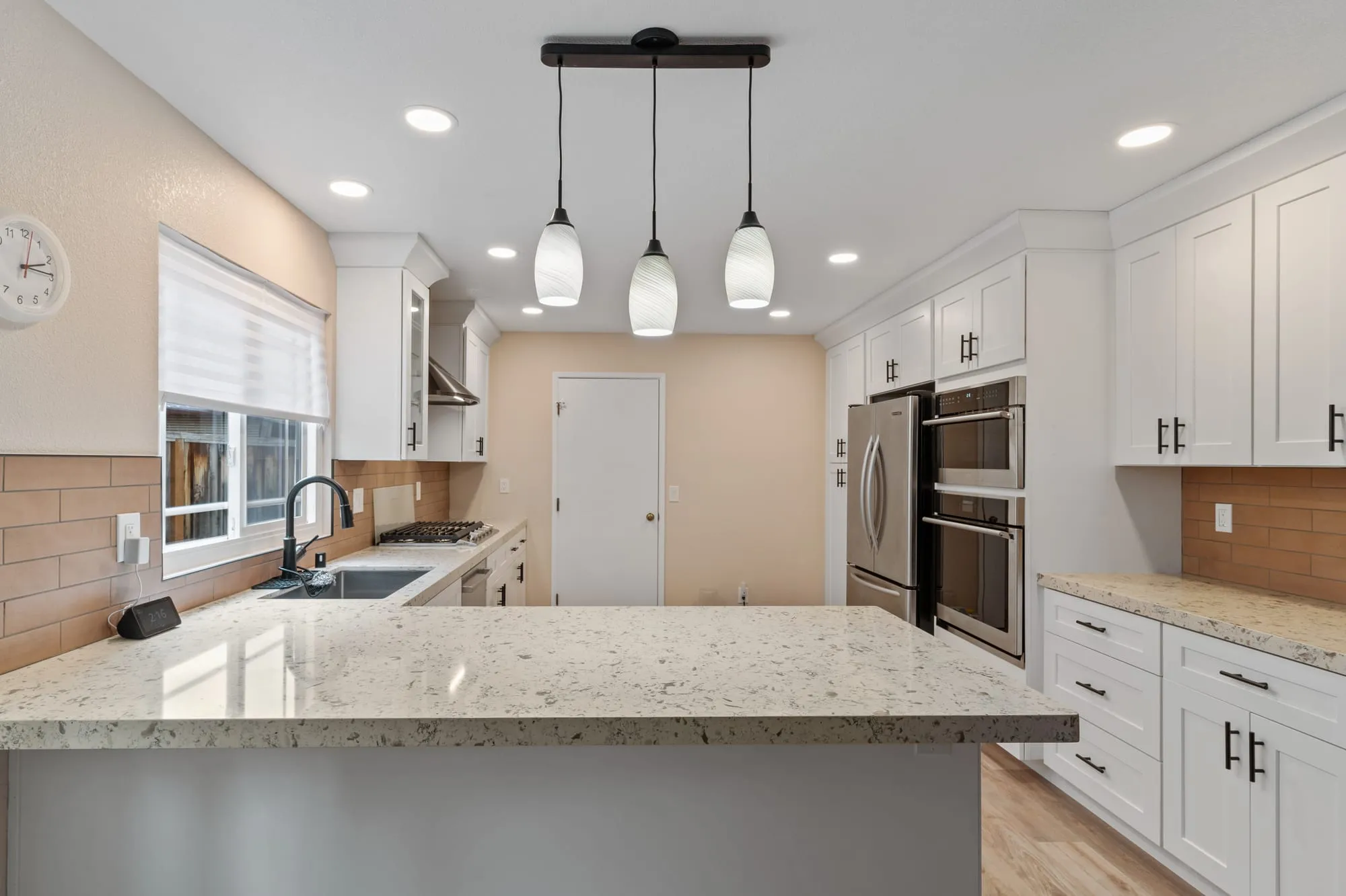 kitchen run and pendants