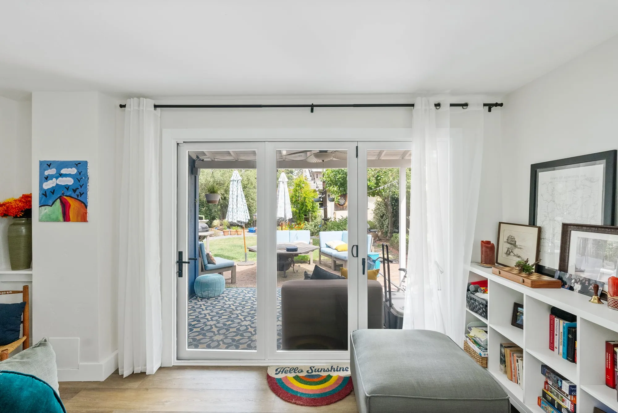 living space to the garden