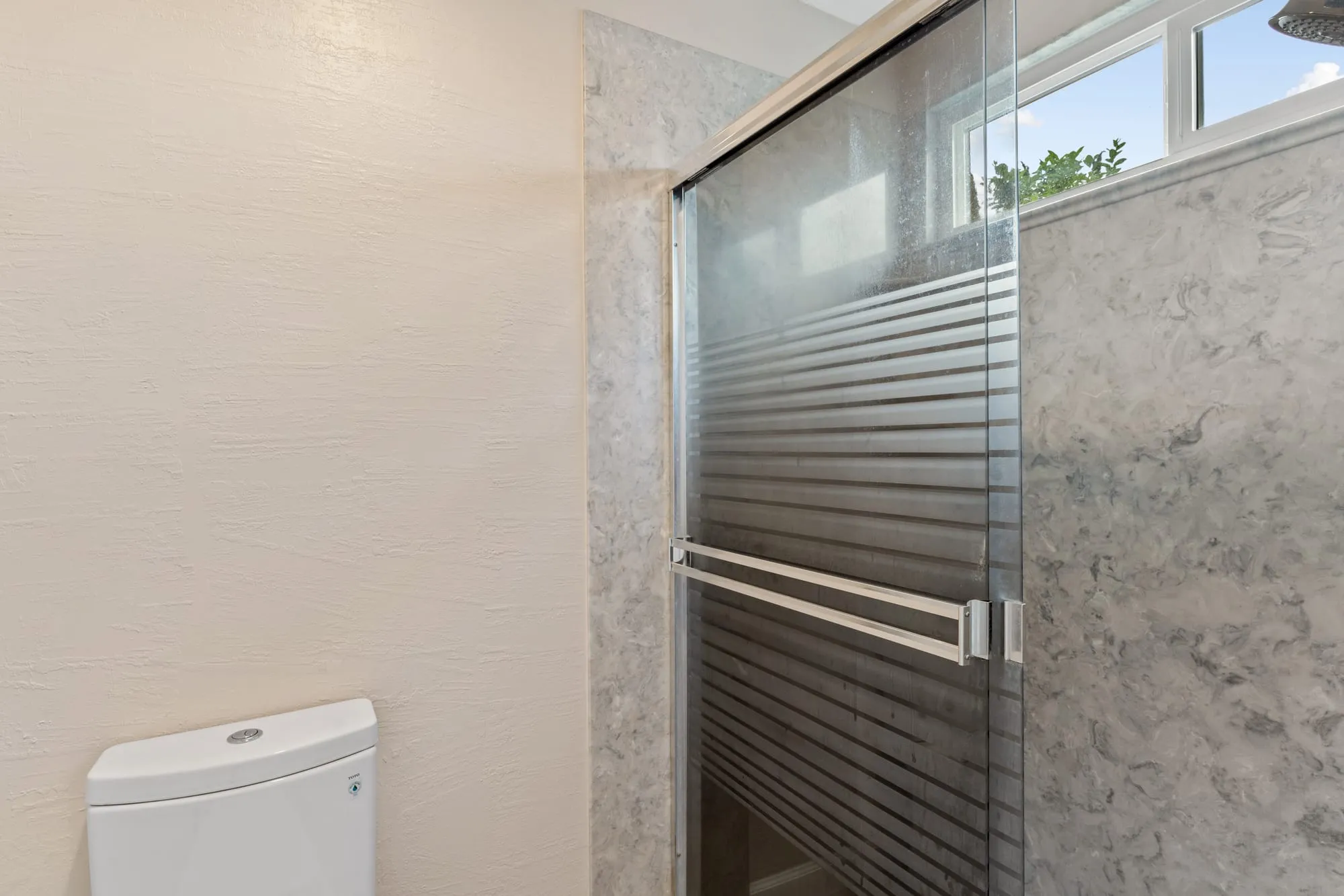 shower glass and tile
